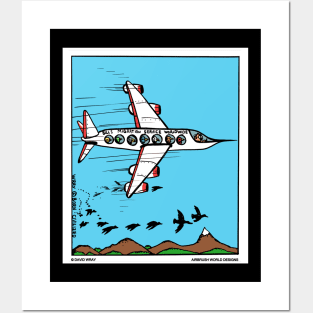 Bird Migration Service Airline Funny Animal Novelty Gift Posters and Art